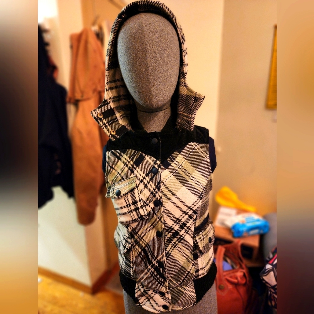 Winter Vest with Removable Hood